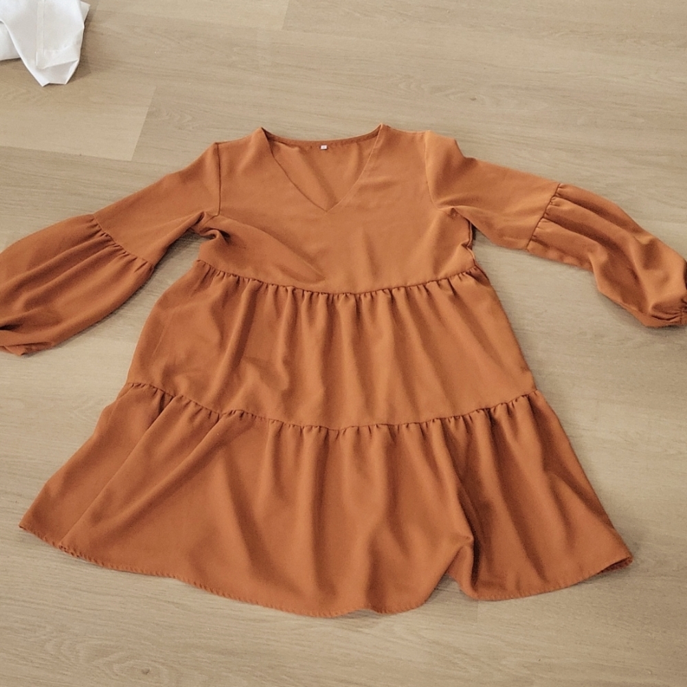 Boho rust dress
